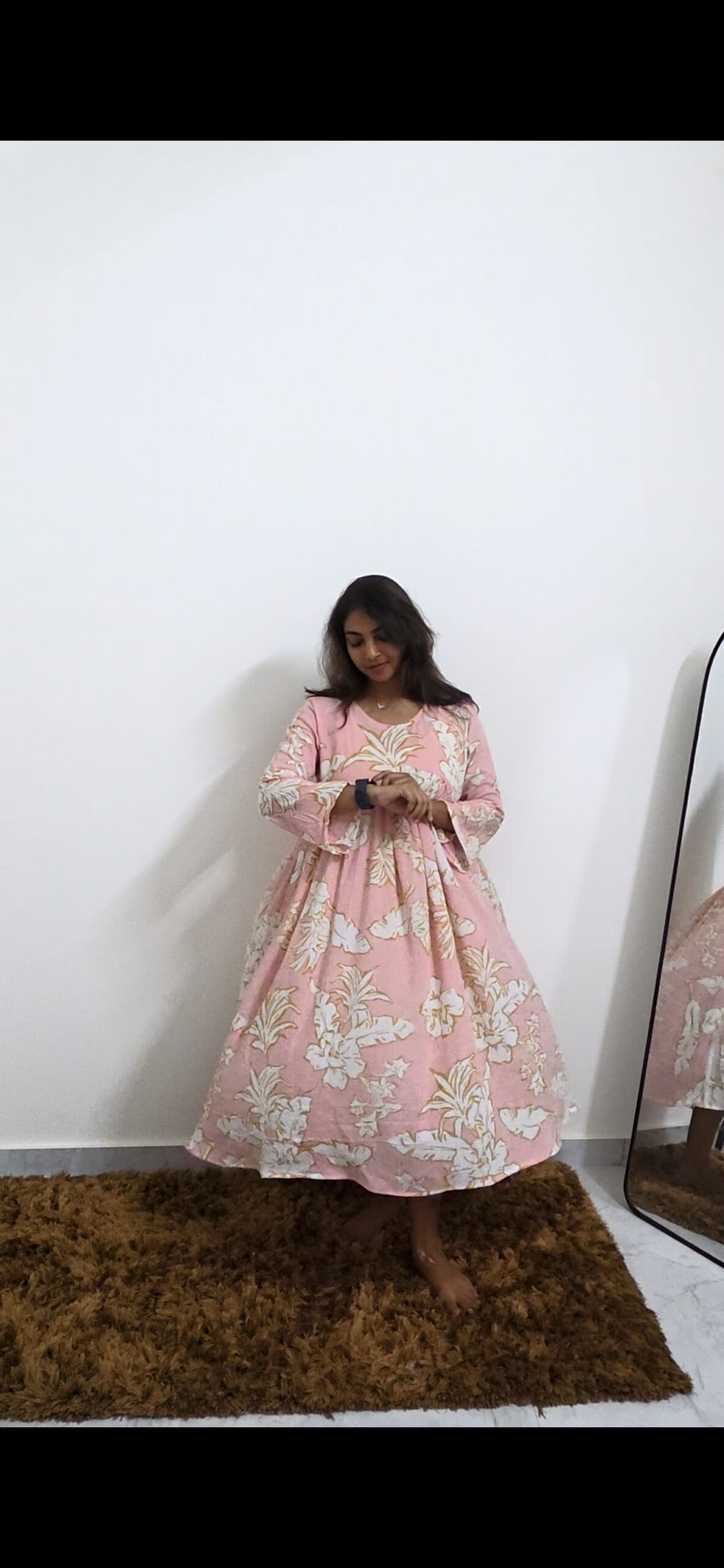 Pink Floral Dress - By Aridhu - Image 2